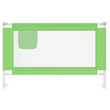 Balustradă de protecție pat copii, verde, 120x25 cm, textil - Img 3