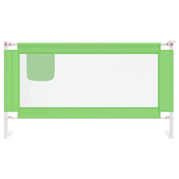 Balustradă de protecție pat copii, verde, 150x25 cm, textil - Img 3