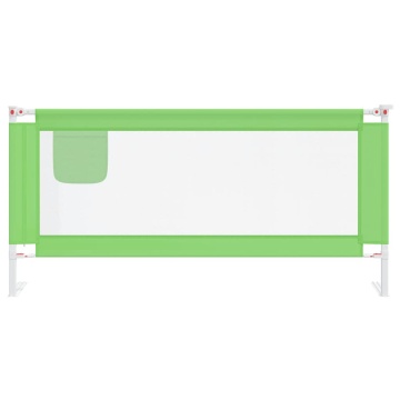 Balustradă de protecție pat copii, verde, 190x25 cm, textil - Img 3