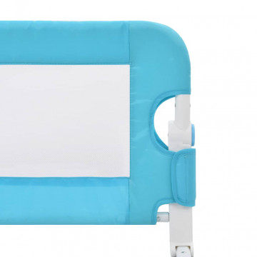 Balustradă protecție pat copii, albastru, 120x42 cm, poliester - Img 6