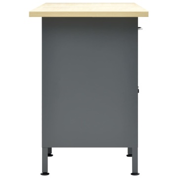 Banc de lucru, negru, 160 x 60 x 85 cm, oțel - Img 8