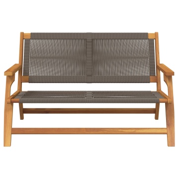 bancă de grădină gri 76x122x73 cm din lemn masiv de acacia - Img 4