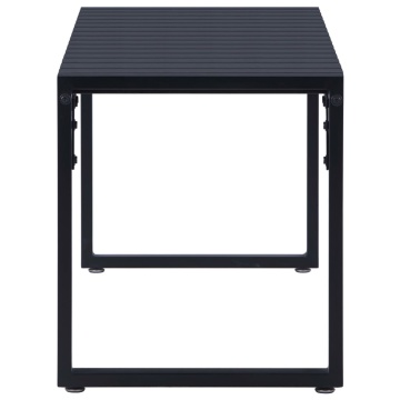 Bancă de grădină, negru, 120,5 cm, placă PS - Img 3