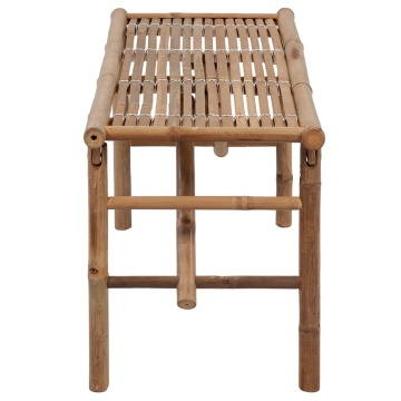 Bancă de grădină pliabilă cu pernă, 118 cm, bambus - Img 4
