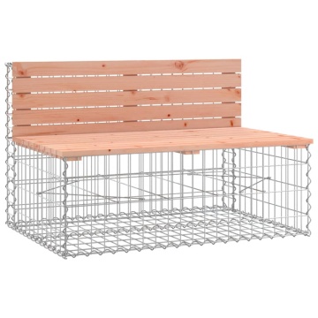 Bancă de grădină tip gabion 287x71x65,5 cm, lemn masiv Douglas - Img 8