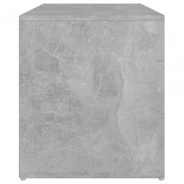 Bancă de hol, gri beton, 80x40x45 cm, PAL - Img 6