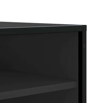 Bancă de pantofi neagră 84x40x53,5 cm lemn și metal prelucrat - Img 6
