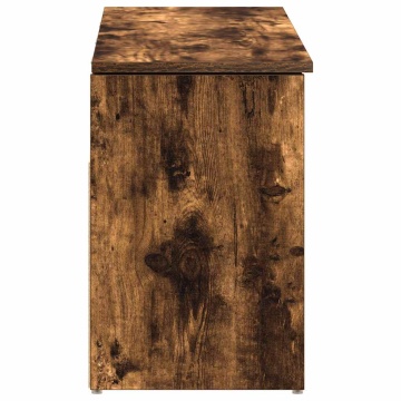Bancă de pantofi, stejar fumuriu, 102x30,5x45 cm lemn prelucrat - Img 8