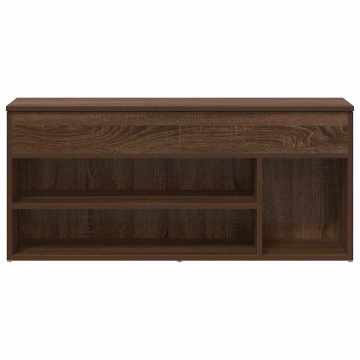 Bancă de pantofi, stejar maro, 102x30,5x45 cm, lemn prelucrat - Img 4