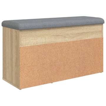 Bancă de pantofi stejar sonoma 82x32x45,5 cm lemn prelucrat - Img 7