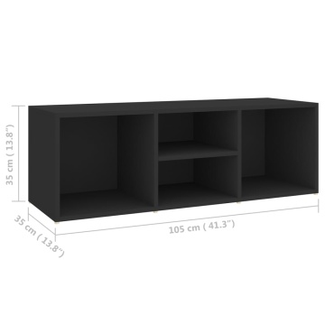 Banca depozitare pentru pantofi, negru, 105x35x35 cm, PAL - Img 5