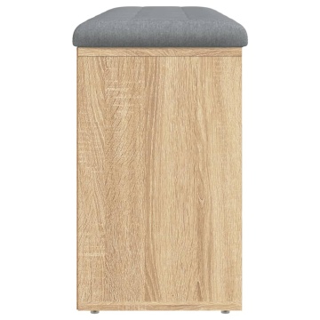 Bancă pentru pantofi stejar sonoma 102x32x50 cm lemn prelucrat - Img 5