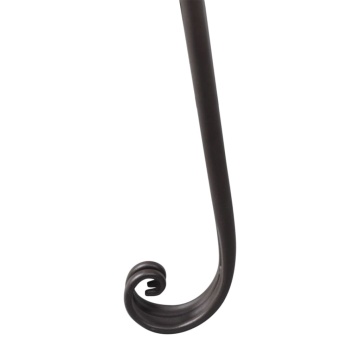 Bancă șezlong de grădină, maro învechit, 128 cm, oțel - Img 3