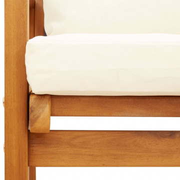 Banchetă de grădină cu pernă, 120 cm, lemn masiv de acacia - Img 6