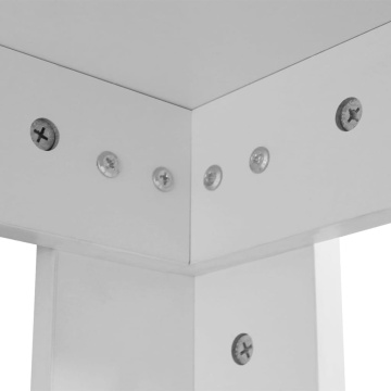 Banchetă de stocare pentru pantofi, 80x24x45 cm, alb - Img 4