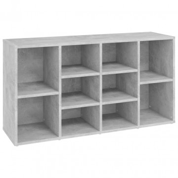Banchetă pantofar, gri beton, 103x30x54,5 cm, PAL - Img 2