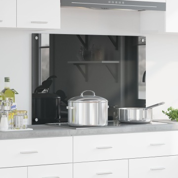 Bancheta pentru bucătărie Gri închis 90x60x0,6 cm Sticlă securizată - Img 1