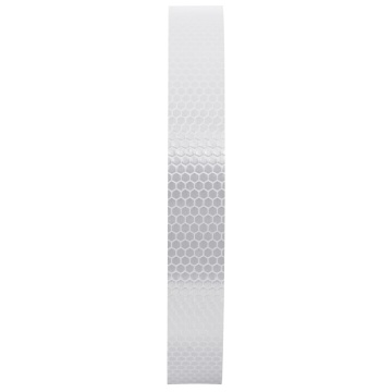 Banda reflectorizantă, alb, 2,5 cmx50 m PVC - Img 3