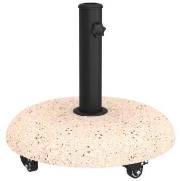 Bază de Parasol cu Roți pentru Stâlpi de 37/42/52/58mm Piatra Galbenă - Img 2
