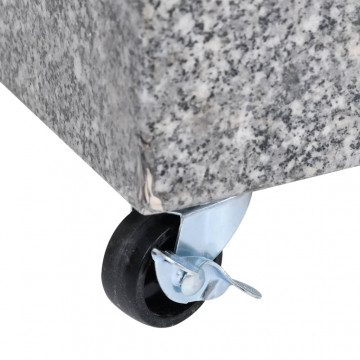 Bază pentru umbrelă, gri deschis, 45x25x8,3 cm, granit - Img 5
