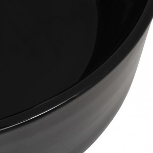 Bazin chiuvetă ceramic, Rotund Negru 40x15 cm - Img 4