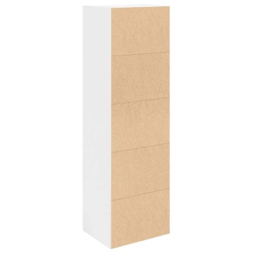 Bibliotecă, alb, 31x24x102 cm, lemn prelucrat - Img 6