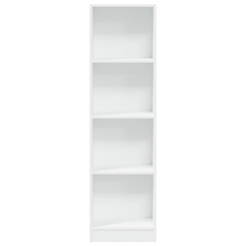 Bibliotecă, alb, 40x24x143 cm, lemn prelucrat - Img 4