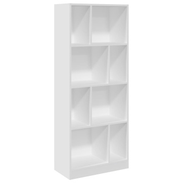 Bibliotecă, alb, 57x28,5x141 cm, lemn prelucrat - Img 2