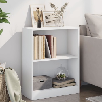 Bibliotecă, alb, 60x24x76 cm, lemn compozit - Img 1
