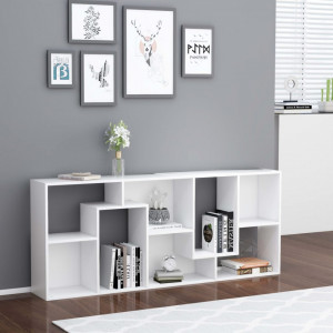 Bibliotecă, alb, 67 x 24 x 161 cm, PAL - Img 3