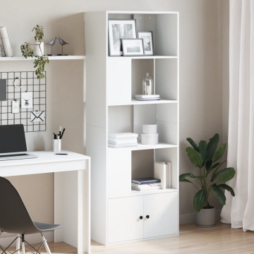 Bibliotecă, alb, 70x36x189 cm, lemn prelucrat - Img 1