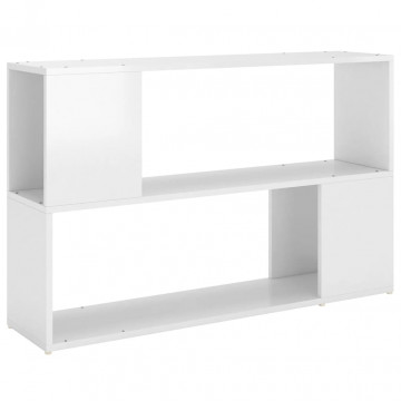 Bibliotecă, alb extralucios, 100x24x63 cm, PAL - Img 2