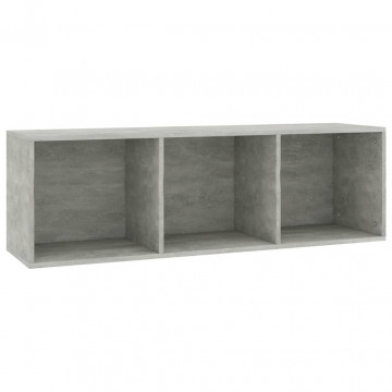 Bibliotecă/Comodă TV, gri beton, 36 x 30 x 114 cm, PAL - Img 7