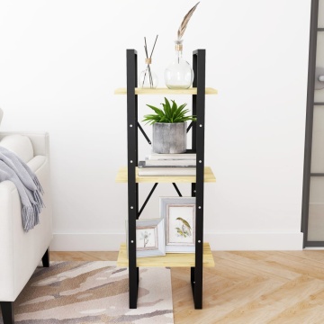 Bibliotecă cu 3 rafturi, 40x30x105 cm, lemn masiv de pin - Img 3