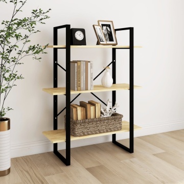 Bibliotecă cu 3 rafturi, 80x30x105 cm, lemn masiv de pin - Img 1