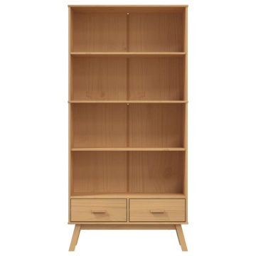 Bibliotecă cu 4 niveluri „OLDEN”, maro, lemn masiv de pin - Img 6