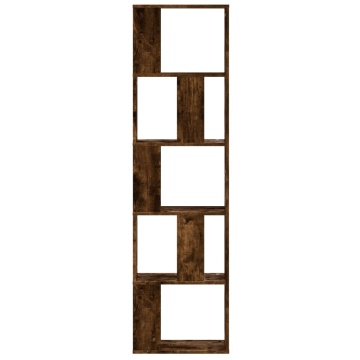 Bibliotecă cu 5 niveluri stejar fumuriu 45x23,5x162,5 cm lemn - Img 3