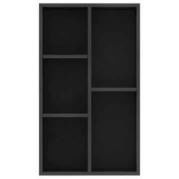 Bibliotecă/Dulap, negru, 50x25x80 cm, lemn prelucrat - Img 4