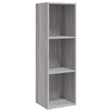 Bibliotecă/dulap TV, gri sonoma, 36x30x114 cm, lemn prelucrat - Img 2