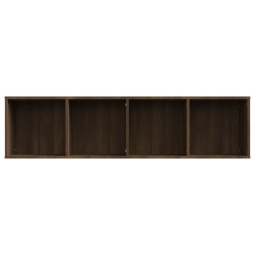 Bibliotecă/dulap TV stejar maro 143x30x36 cm lemn prelucrat - Img 5