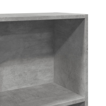 Bibliotecă, gri beton, 40x24x143 cm, lemn prelucrat - Img 6