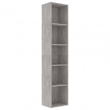 Bibliotecă, gri beton, 40x30x189 cm, PAL - Img 2