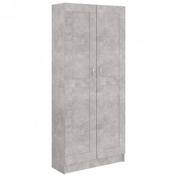 Bibliotecă, gri beton, 82,5 x 30,5 x 185,5 cm, PAL - Img 2