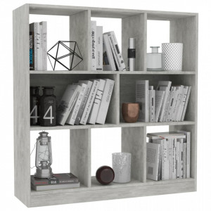 Bibliotecă, gri beton, 97,5 x 29,5 x 100 cm, PAL - Img 3