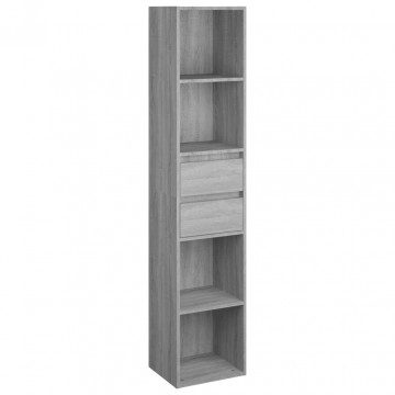 Bibliotecă, gri sonoma, 36x30x171 cm, lemn prelucrat - Img 2