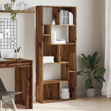 Bibliotecă, lemn vechi, 67x24x161 cm, lemn prelucrat - Img 4