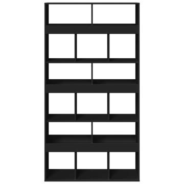 Bibliotecă, negru, 100x33x187,5 cm, lemn prelucrat - Img 4