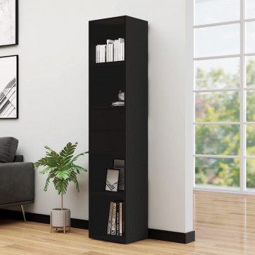 Bibliotecă, negru, 36 x 30 x 171 cm, PAL - Img 1