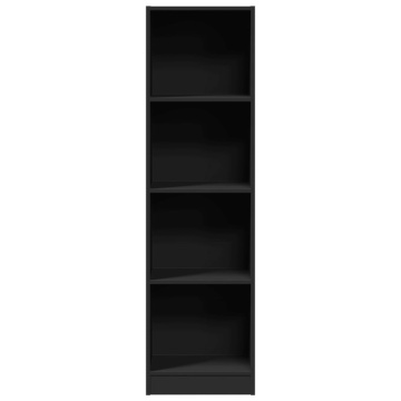 Bibliotecă, negru, 40x24x143 cm, lemn prelucrat - Img 4
