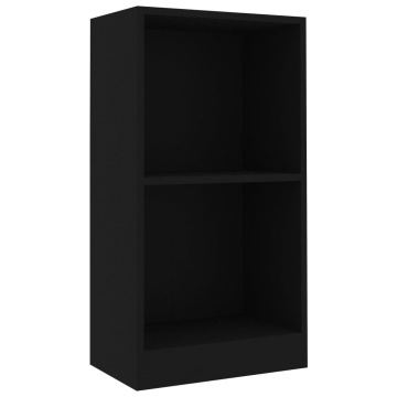 Bibliotecă, negru, 40x24x75 cm, lemn prelucrat - Img 2